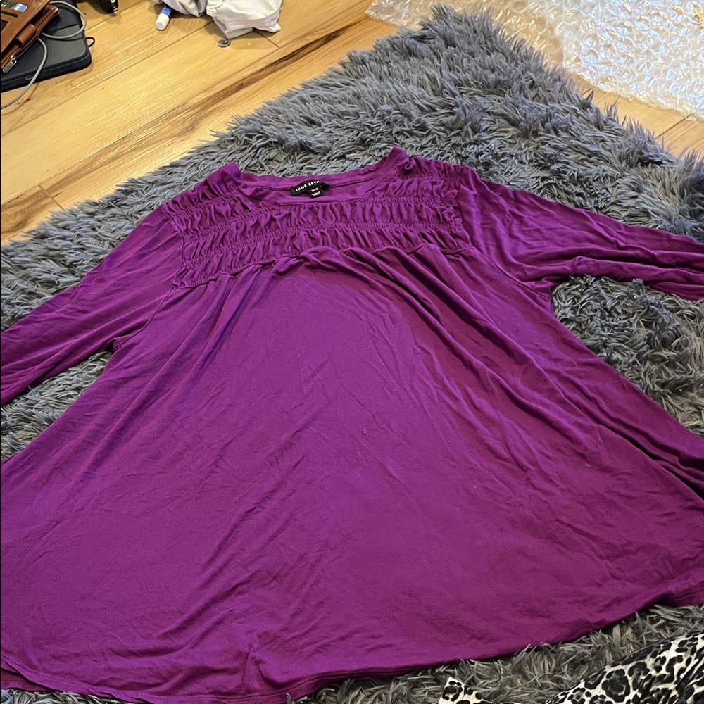 Lane Bryant Rich Purple Tunic Top